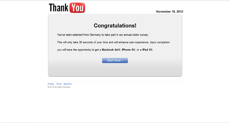 Screenshot Youtube Gewinnspiel Betrug