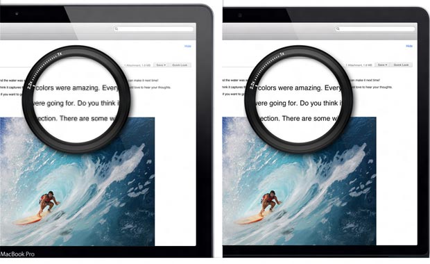 Textvergleich beim Retina Display