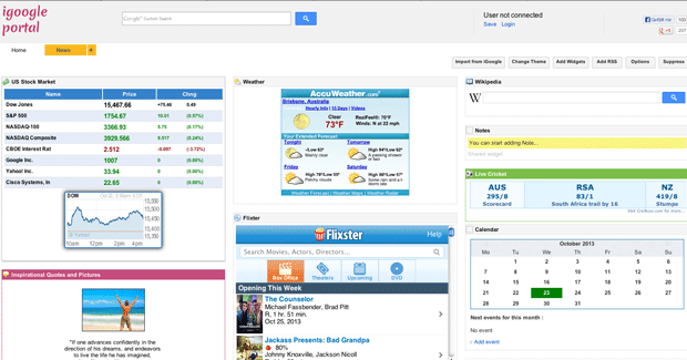 igoogle Portal oberfläche