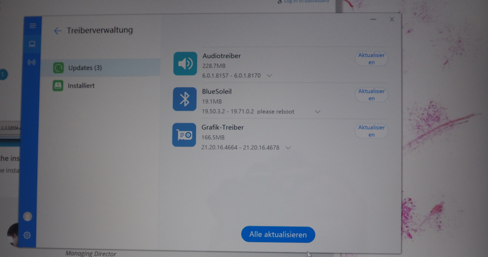 Huawei Arbeitsoberfläche