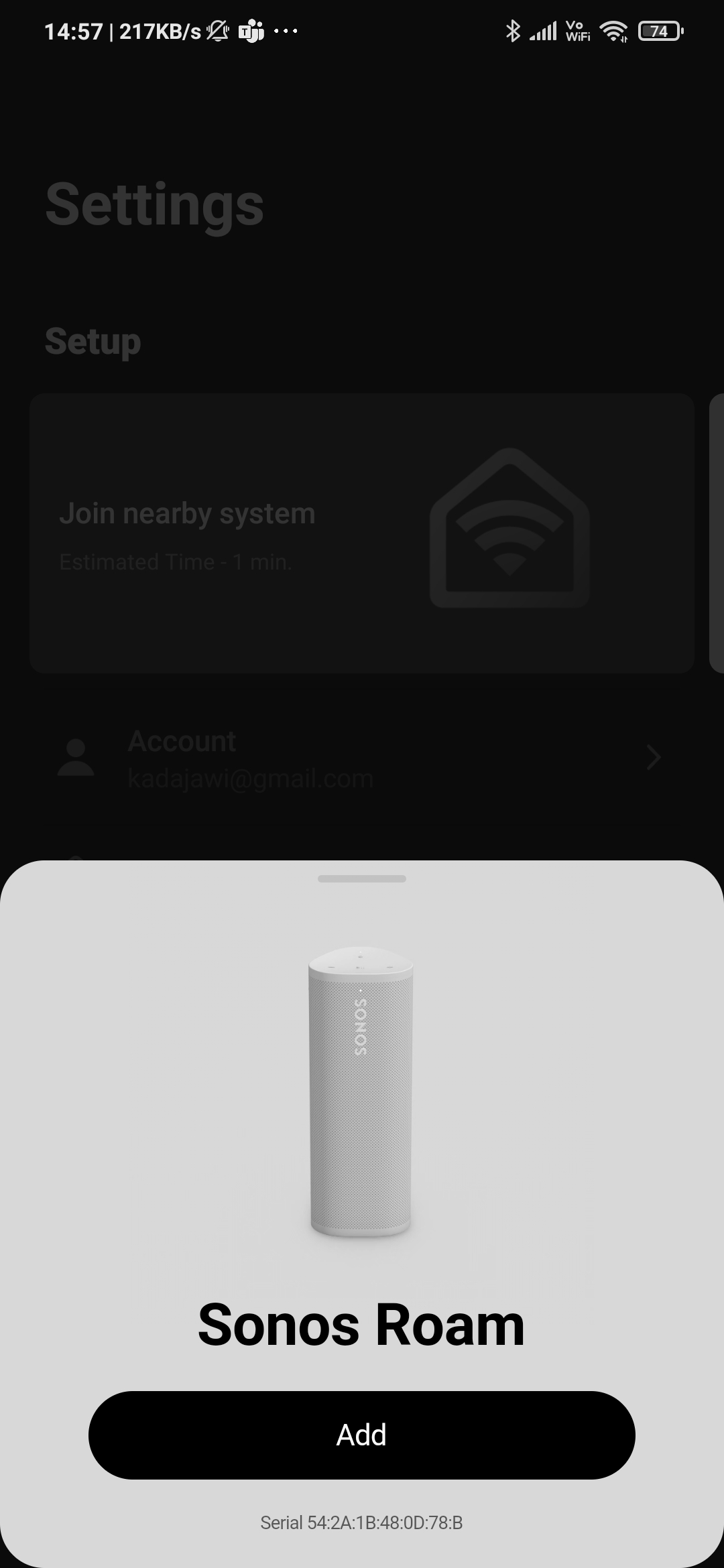 Sonos App Lautsprecher hinzufügen